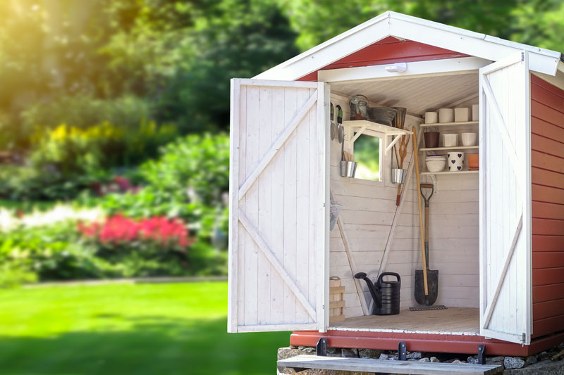 Backyard organization shed