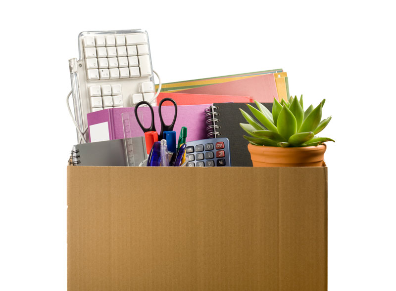 Moving Office business desk items in
